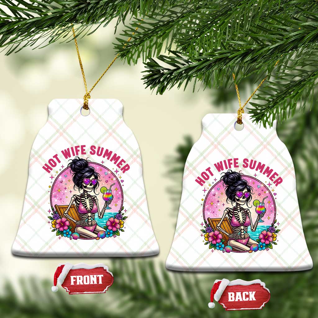 Hot Wife Summer Ceramic Ornament Funny Newlywed Skeleton