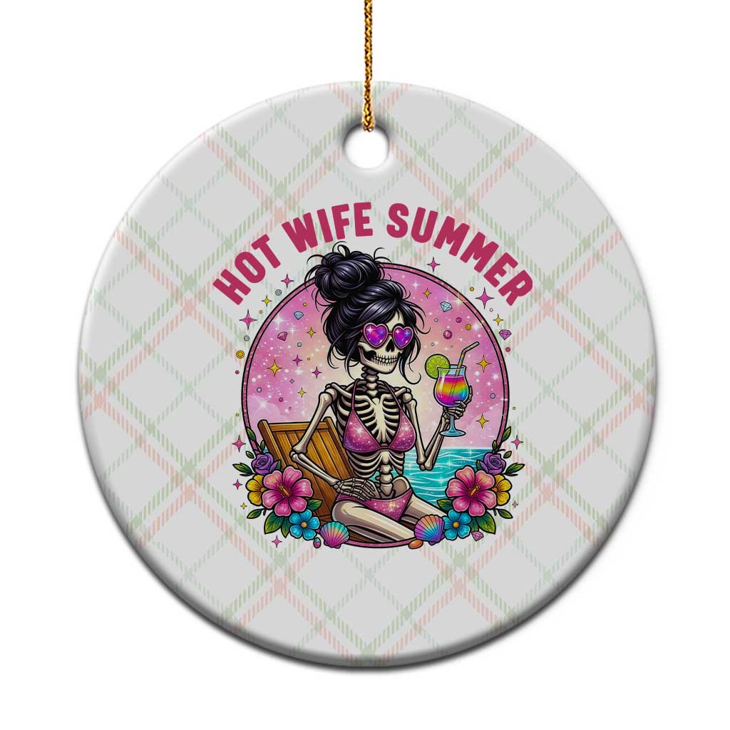 Hot Wife Summer Ceramic Ornament Funny Newlywed Skeleton
