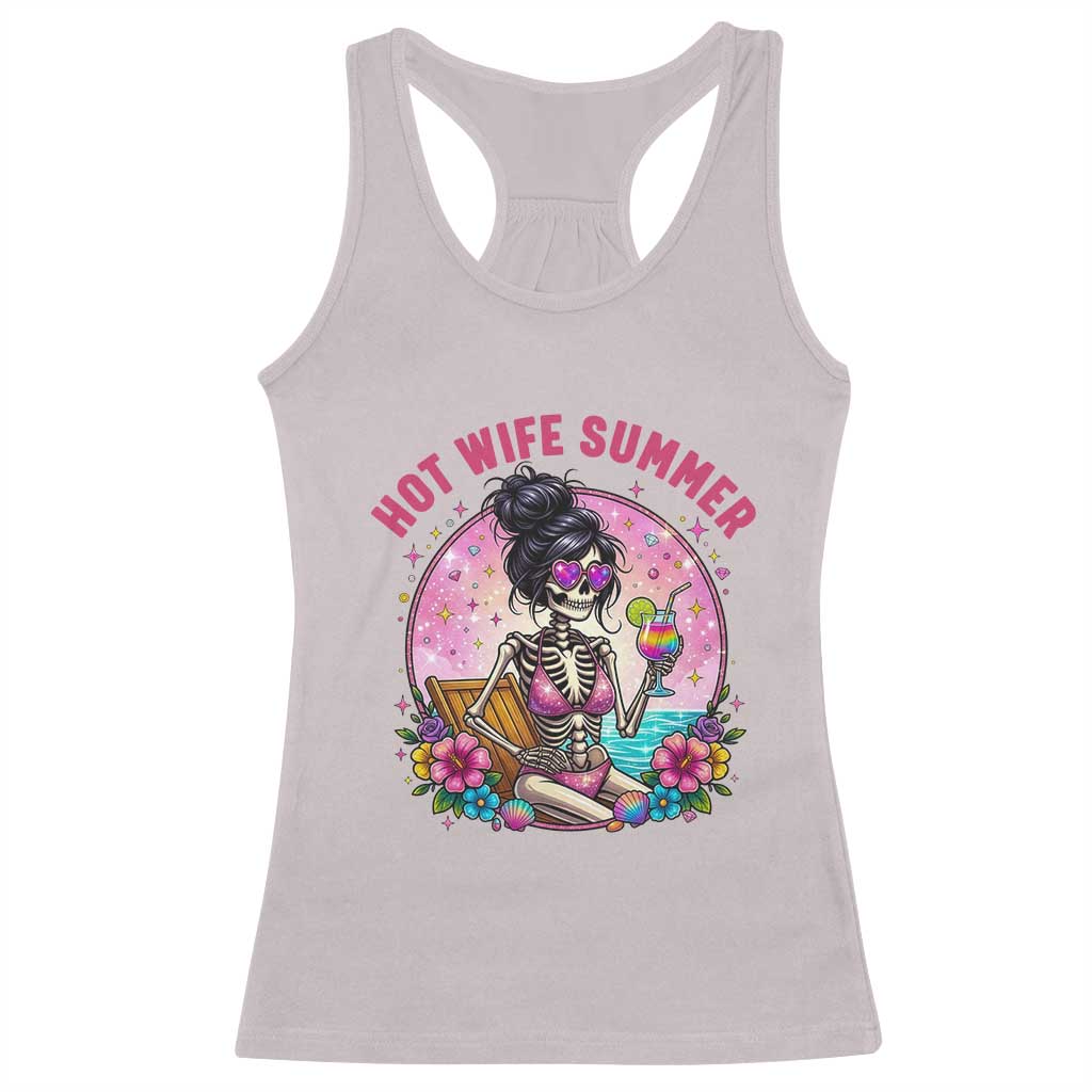 Hot Wife Summer Racerback Tank Top Funny Newlywed Skeleton