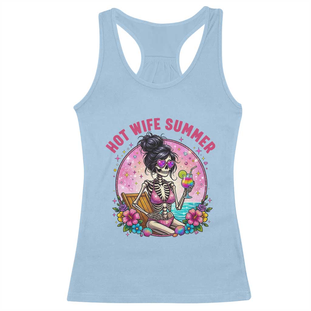 Hot Wife Summer Racerback Tank Top Funny Newlywed Skeleton
