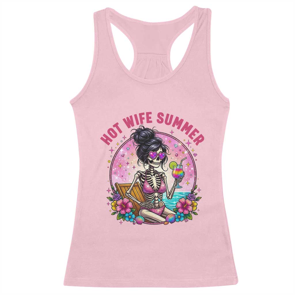 Hot Wife Summer Racerback Tank Top Funny Newlywed Skeleton