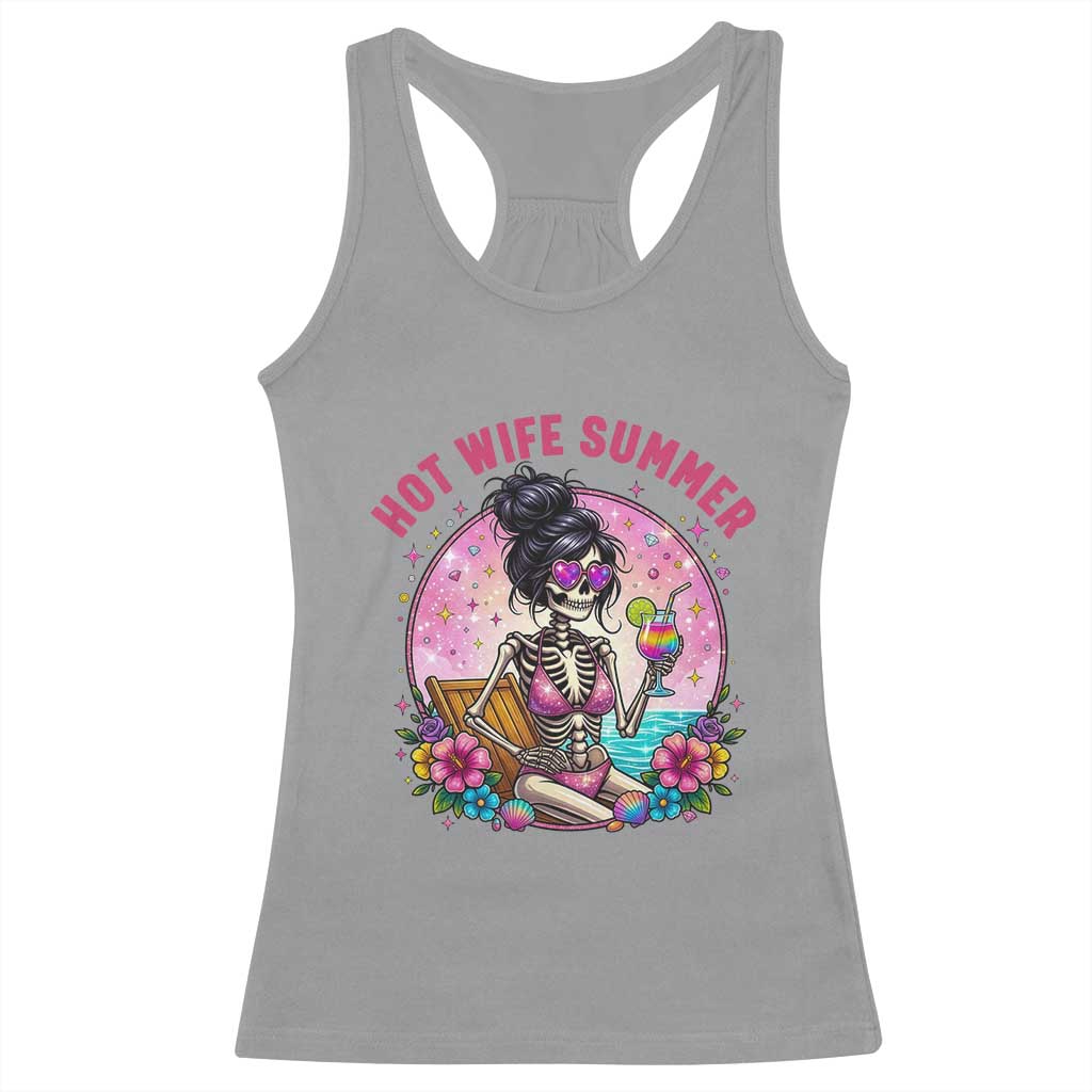 Hot Wife Summer Racerback Tank Top Funny Newlywed Skeleton