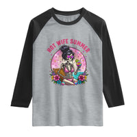 Hot Wife Summer Raglan Shirt Funny Newlywed Skeleton