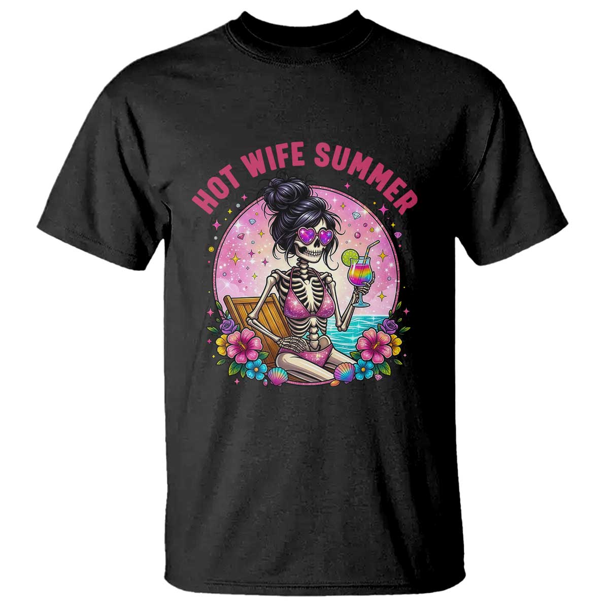 Hot Wife Summer T Shirt Funny Newlywed Skeleton