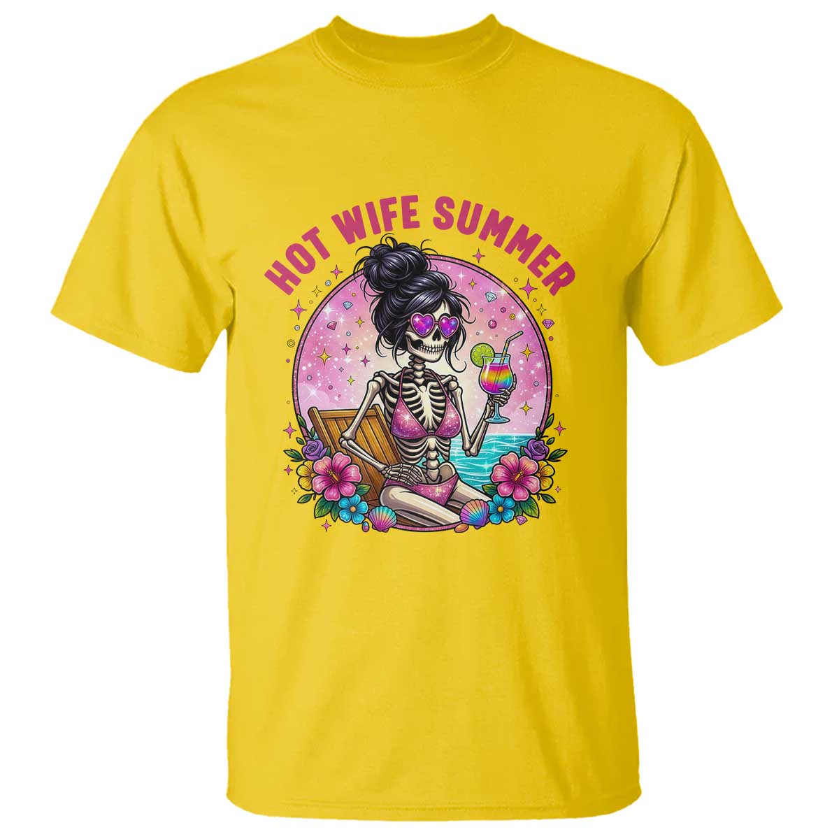Hot Wife Summer T Shirt Funny Newlywed Skeleton