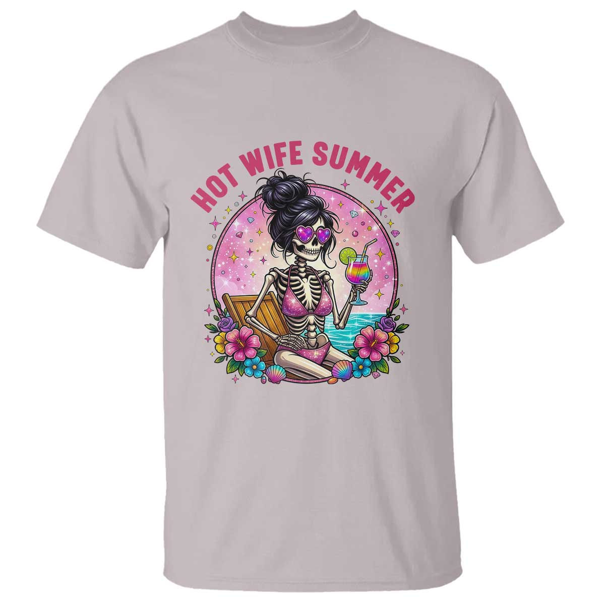 Hot Wife Summer T Shirt Funny Newlywed Skeleton
