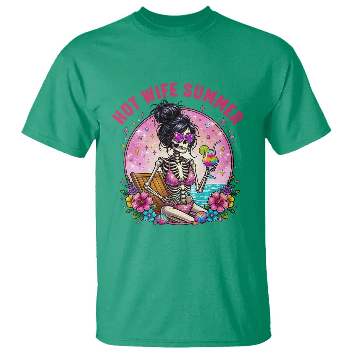Hot Wife Summer T Shirt Funny Newlywed Skeleton