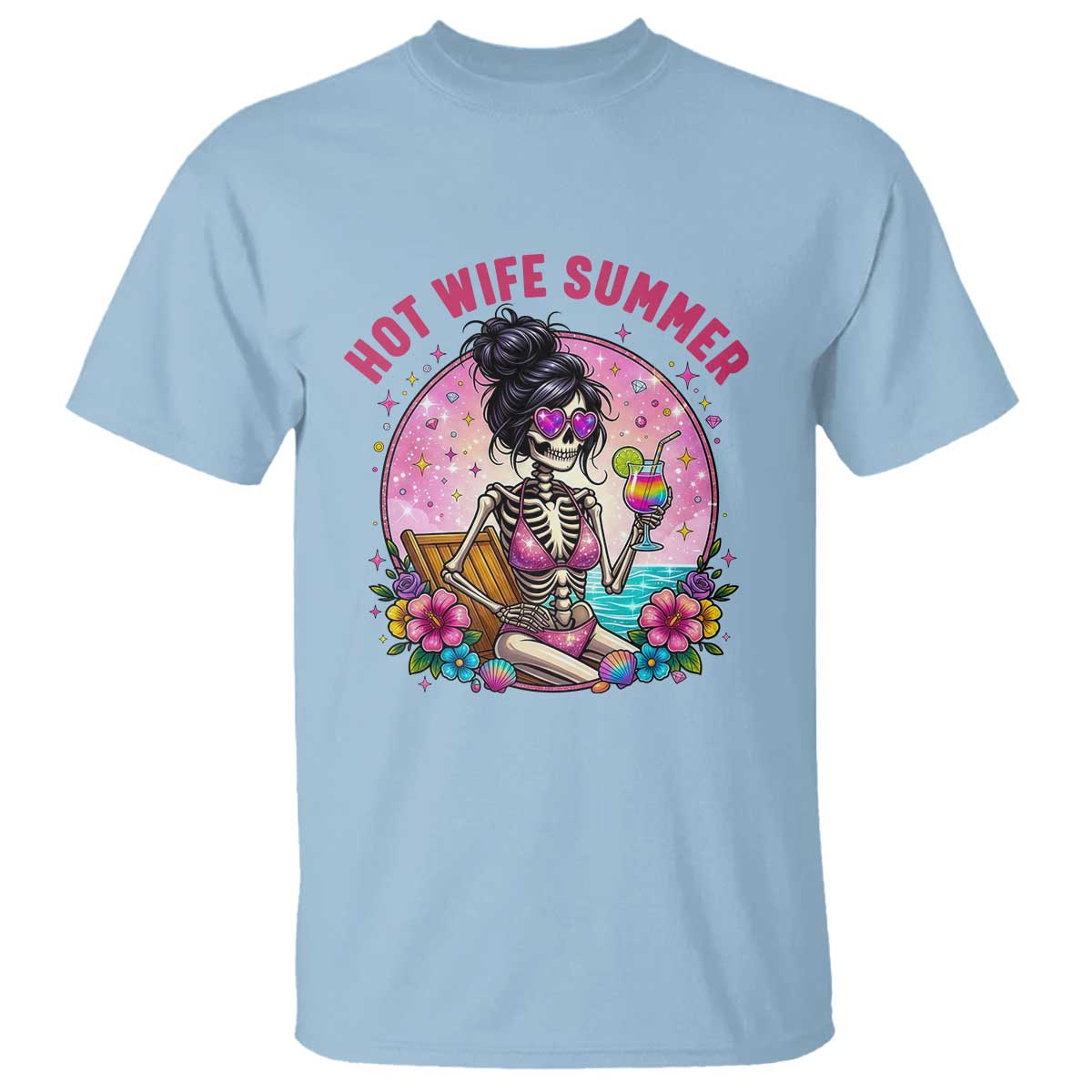 Hot Wife Summer T Shirt Funny Newlywed Skeleton