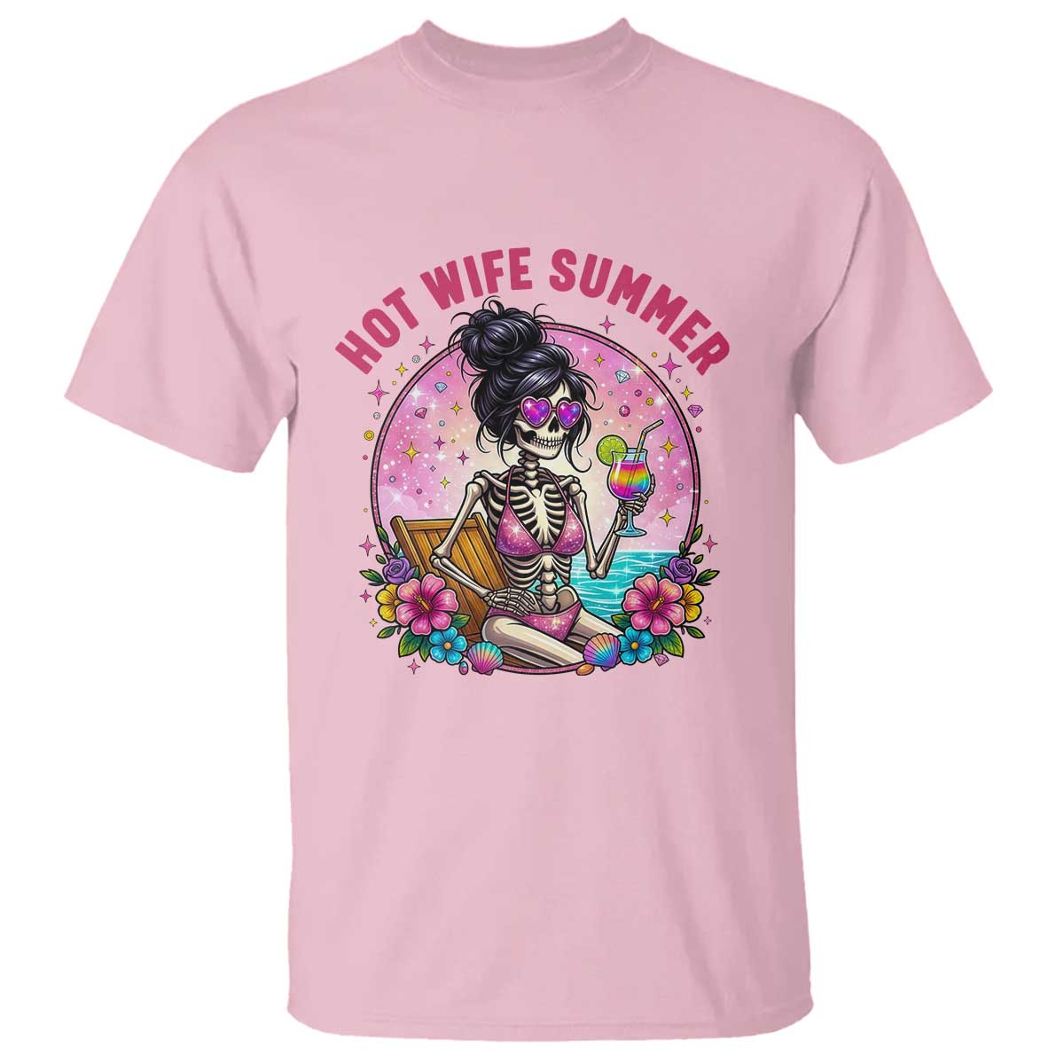 Hot Wife Summer T Shirt Funny Newlywed Skeleton