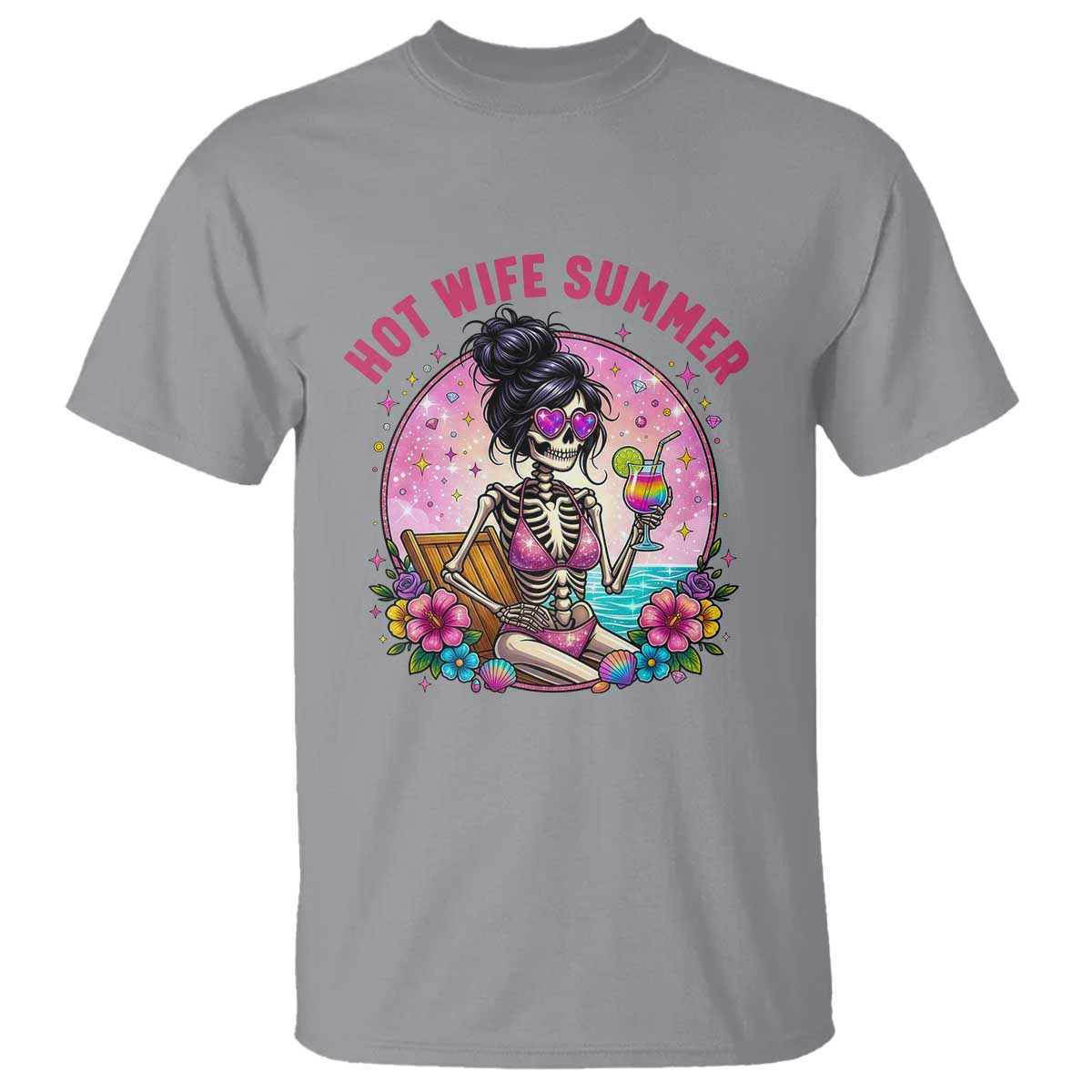 Hot Wife Summer T Shirt Funny Newlywed Skeleton