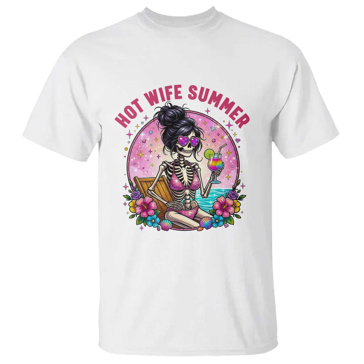Hot Wife Summer T Shirt Funny Newlywed Skeleton