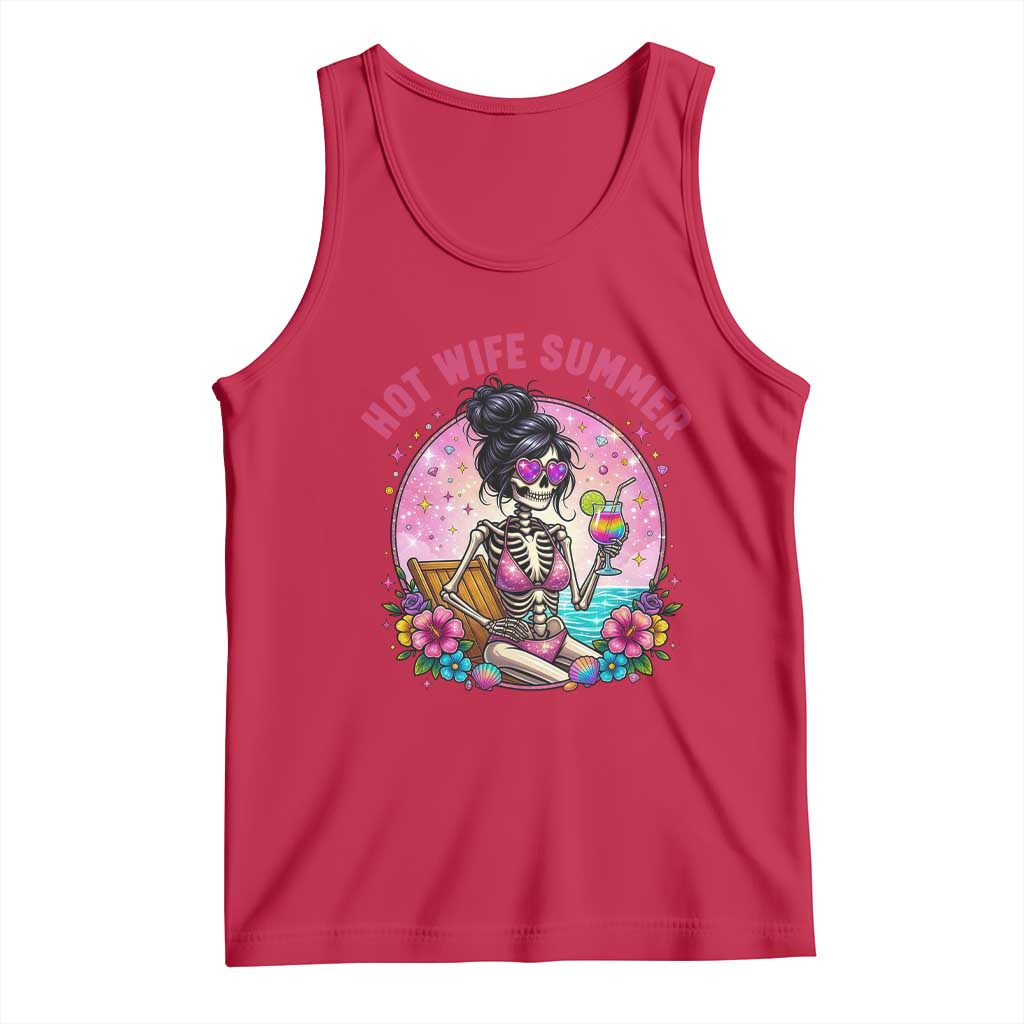 Hot Wife Summer Tank Top Funny Newlywed Skeleton