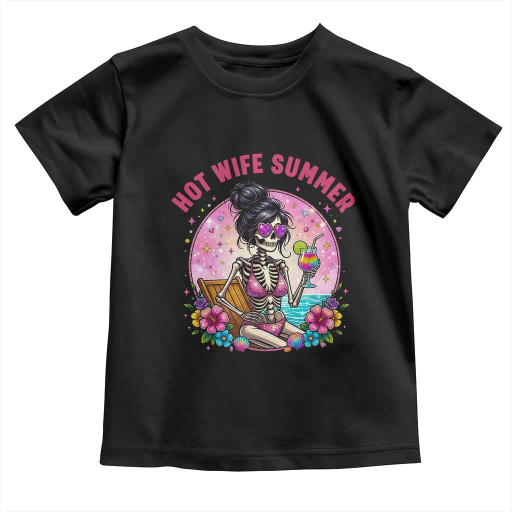 Hot Wife Summer Toddler T Shirt Funny Newlywed Skeleton
