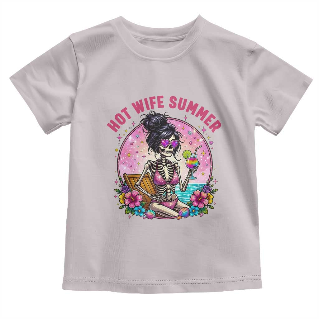 Hot Wife Summer Toddler T Shirt Funny Newlywed Skeleton