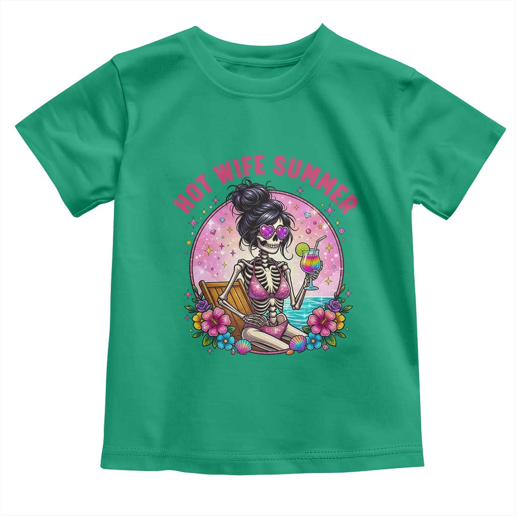 Hot Wife Summer Toddler T Shirt Funny Newlywed Skeleton