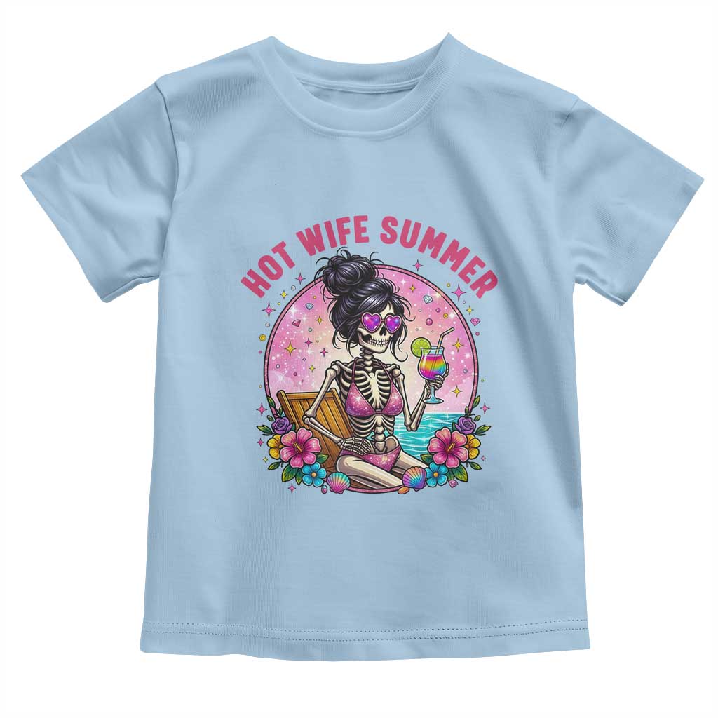 Hot Wife Summer Toddler T Shirt Funny Newlywed Skeleton