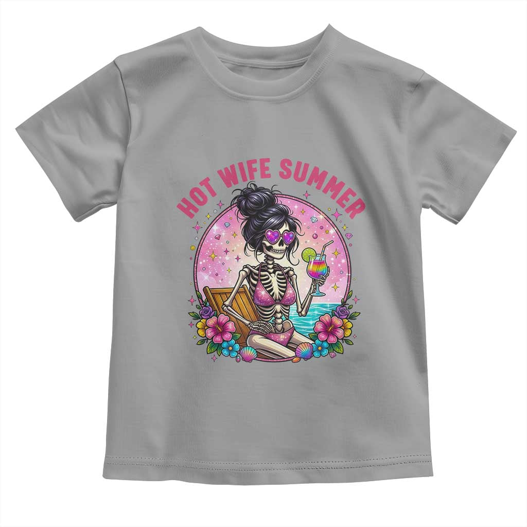 Hot Wife Summer Toddler T Shirt Funny Newlywed Skeleton