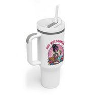 Hot Wife Summer Tumbler With Handle Funny Newlywed Skeleton