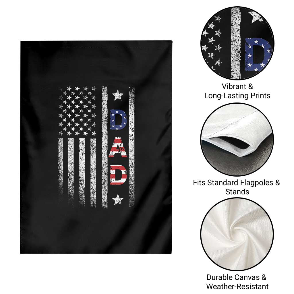 USA Patriotic Dad Garden Flag Father's Day American Flag 4th of July