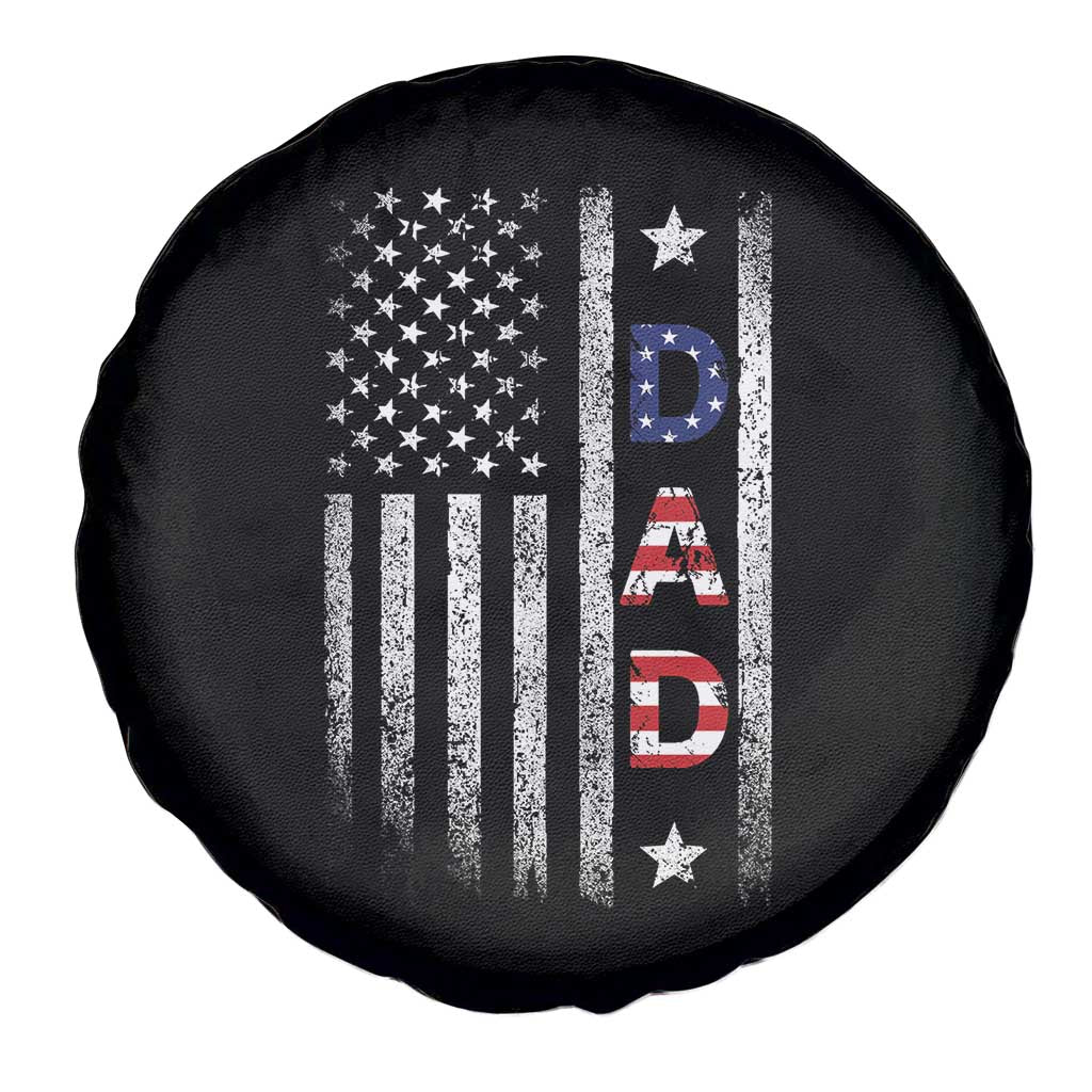 USA Patriotic Dad Spare Tire Cover Father's Day American Flag 4th of July