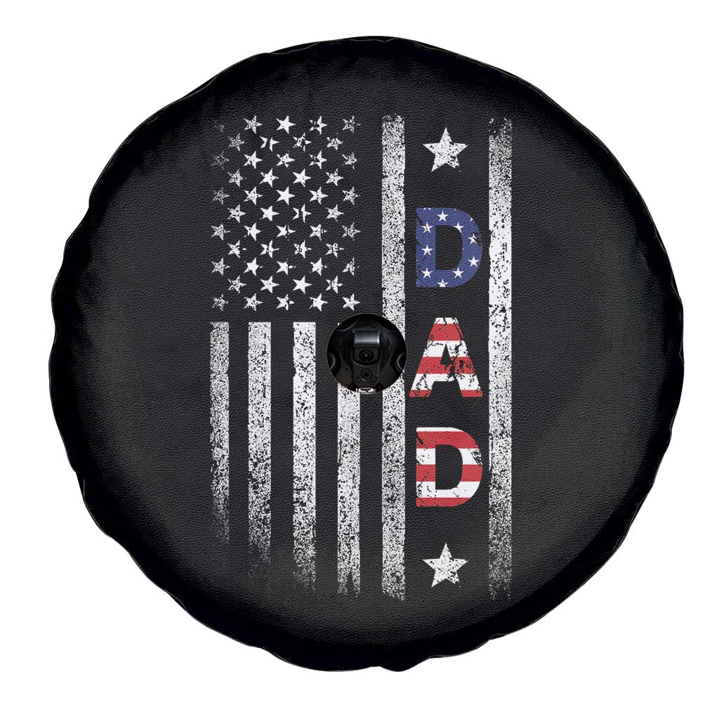 USA Patriotic Dad Spare Tire Cover Father's Day American Flag 4th of July