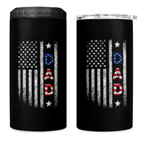 USA Patriotic Dad 4 in 1 Can Cooler Tumbler Father's Day American Flag 4th of July