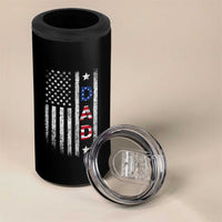 USA Patriotic Dad 4 in 1 Can Cooler Tumbler Father's Day American Flag 4th of July