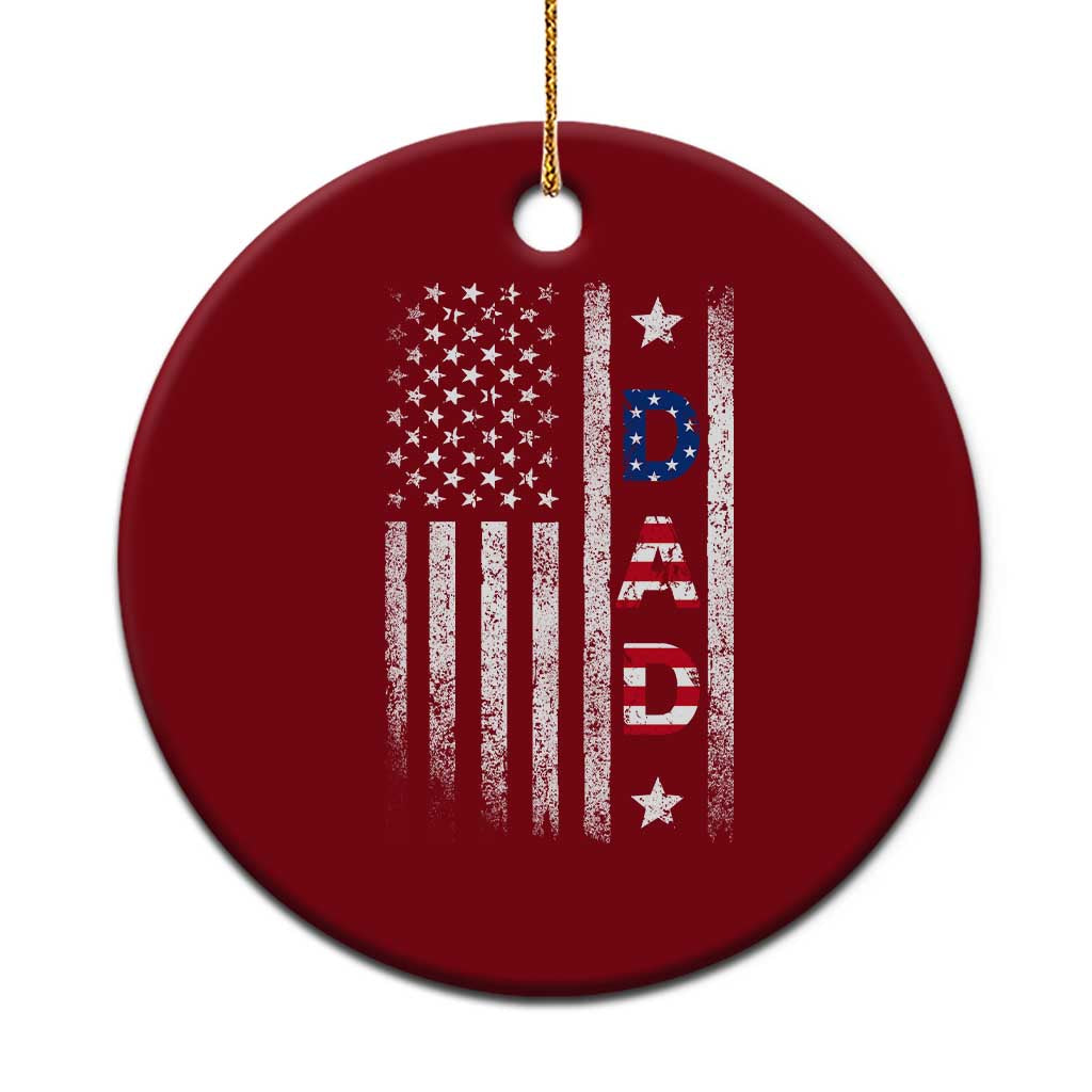 USA Patriotic Dad Ceramic Ornament Father's Day American Flag 4th of July