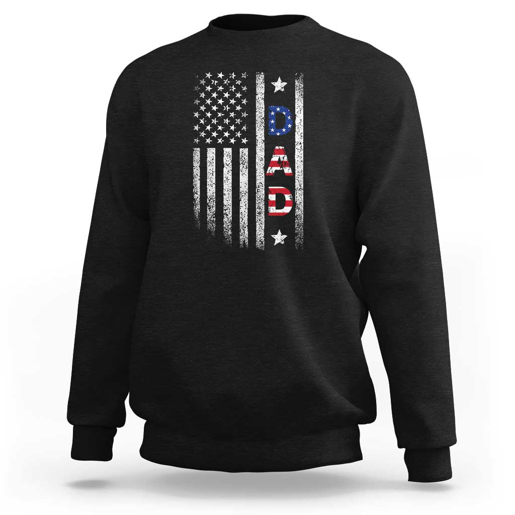 USA Patriotic Dad Sweatshirt Father's Day American Flag 4th of July