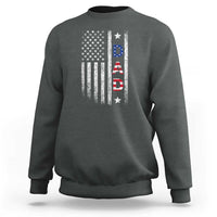 USA Patriotic Dad Sweatshirt Father's Day American Flag 4th of July