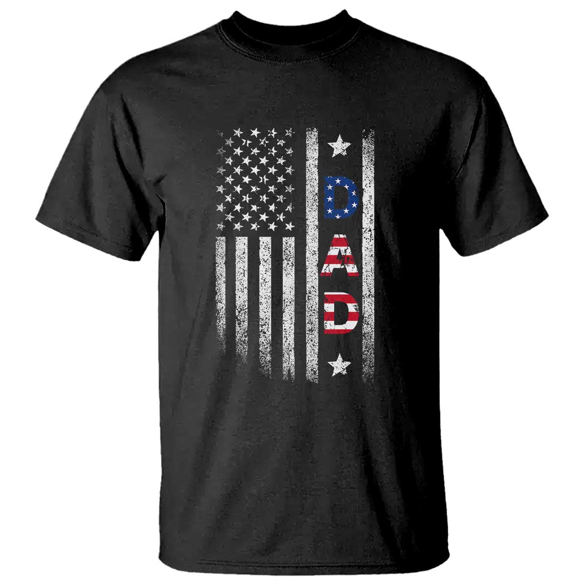 USA Patriotic Dad T Shirt Father's Day American Flag 4th of July