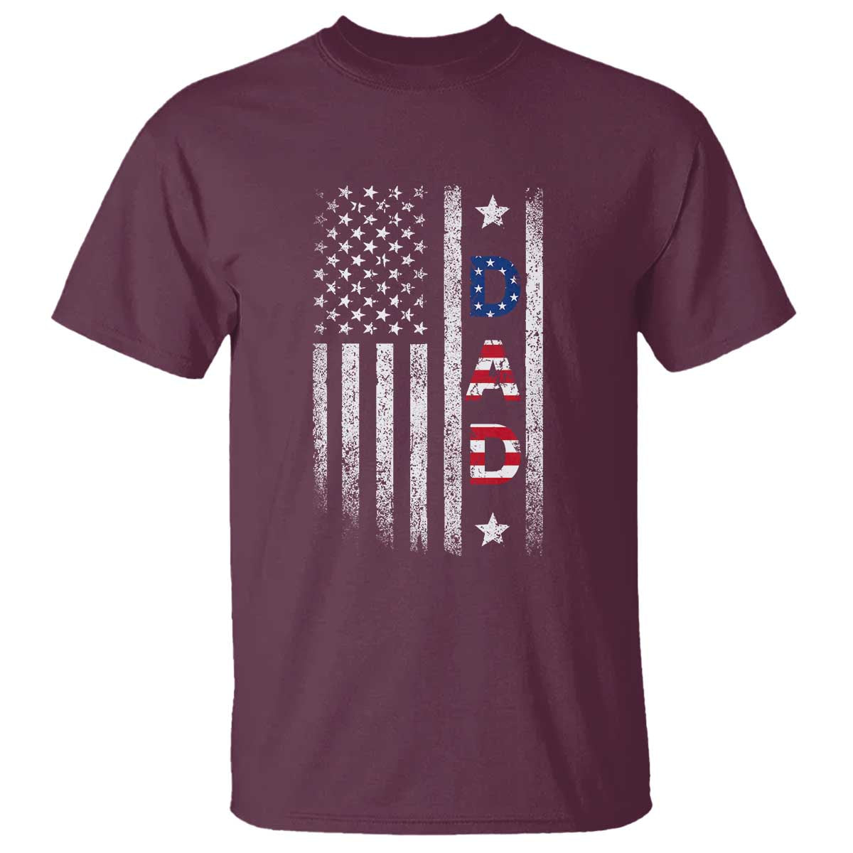 USA Patriotic Dad T Shirt Father's Day American Flag 4th of July
