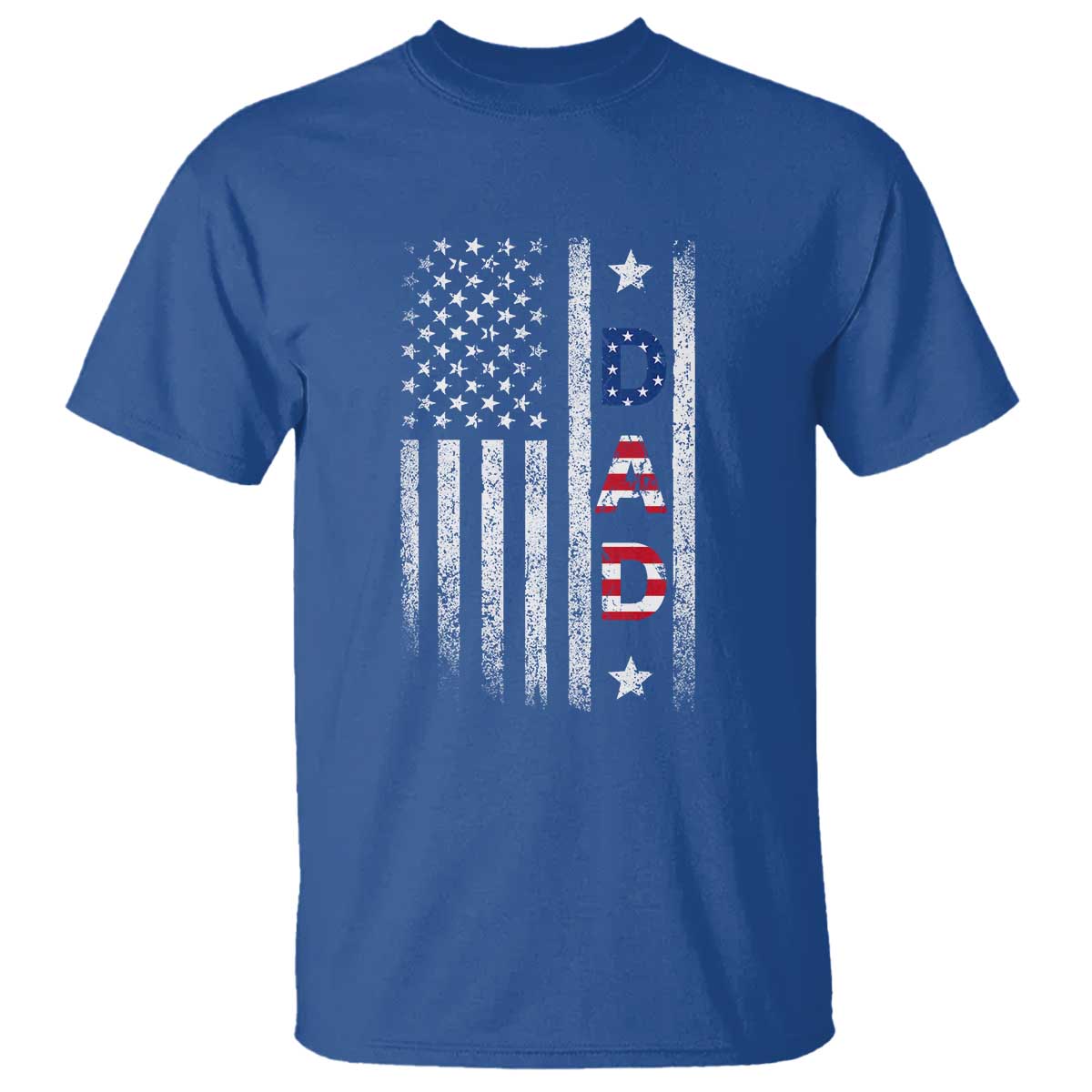 USA Patriotic Dad T Shirt Father's Day American Flag 4th of July