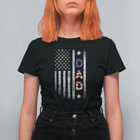 USA Patriotic Dad T Shirt For Women Father's Day American Flag 4th of July
