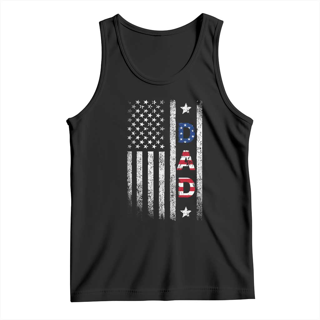 USA Patriotic Dad Tank Top Father's Day American Flag 4th of July
