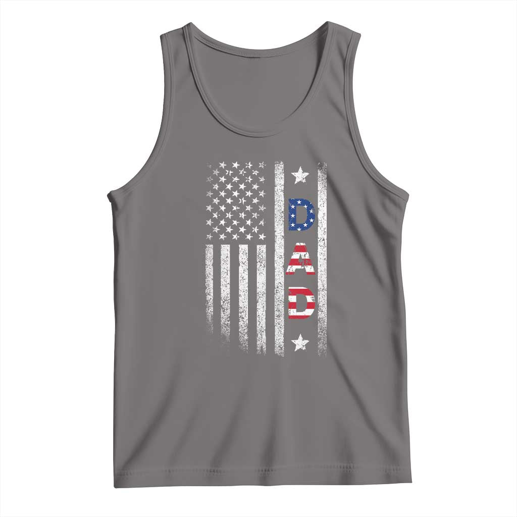 USA Patriotic Dad Tank Top Father's Day American Flag 4th of July