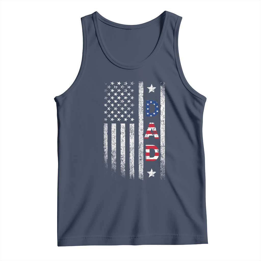 USA Patriotic Dad Tank Top Father's Day American Flag 4th of July
