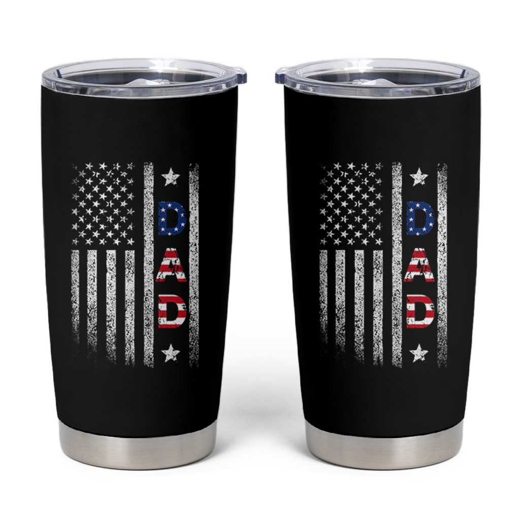 USA Patriotic Dad Tumbler Cup Father's Day American Flag 4th of July