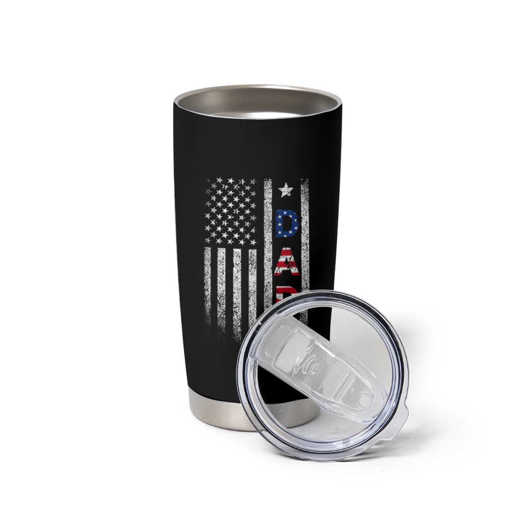 USA Patriotic Dad Tumbler Cup Father's Day American Flag 4th of July