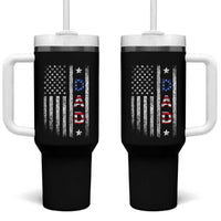 USA Patriotic Dad Tumbler With Handle Father's Day American Flag 4th of July