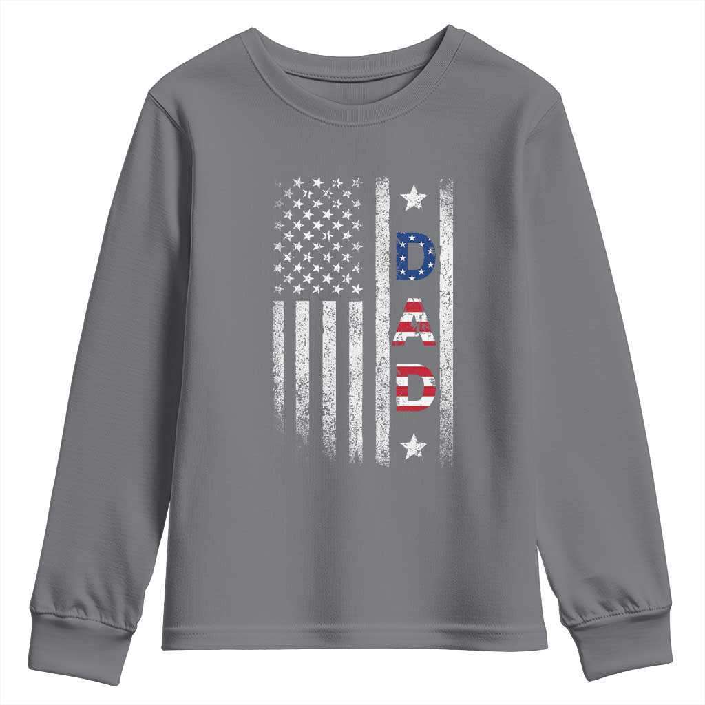 USA Patriotic Dad Youth Sweatshirt Father's Day American Flag 4th of July
