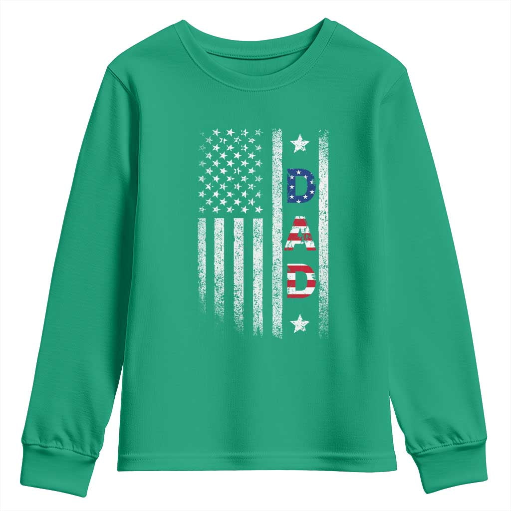 USA Patriotic Dad Youth Sweatshirt Father's Day American Flag 4th of July