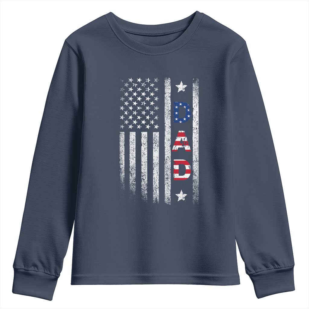 USA Patriotic Dad Youth Sweatshirt Father's Day American Flag 4th of July