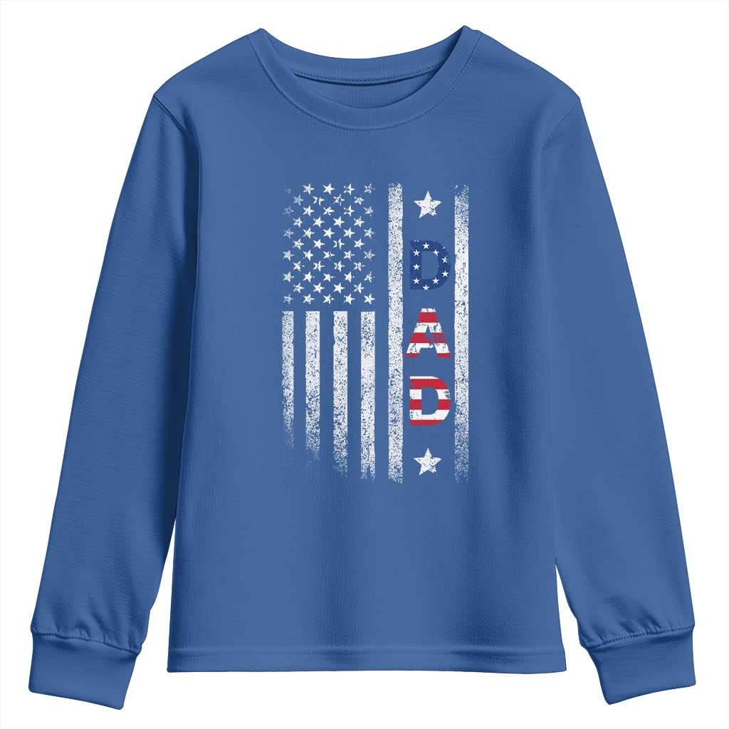 USA Patriotic Dad Youth Sweatshirt Father's Day American Flag 4th of July