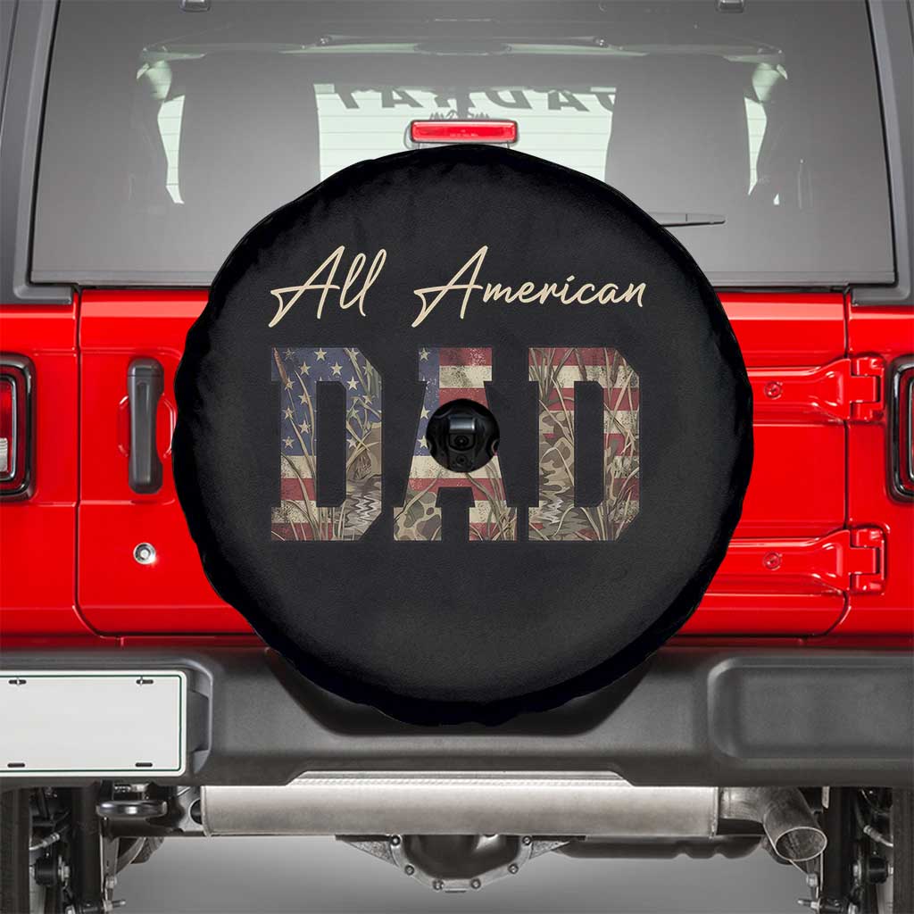 Retro All American Dad Spare Tire Cover 4th of July Father's Day