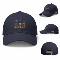 Retro All American Dad Baseball Cap 4th of July Father's Day