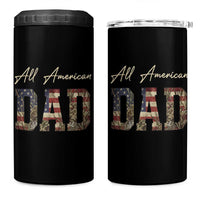 Retro All American Dad 4 in 1 Can Cooler Tumbler 4th of July Father's Day