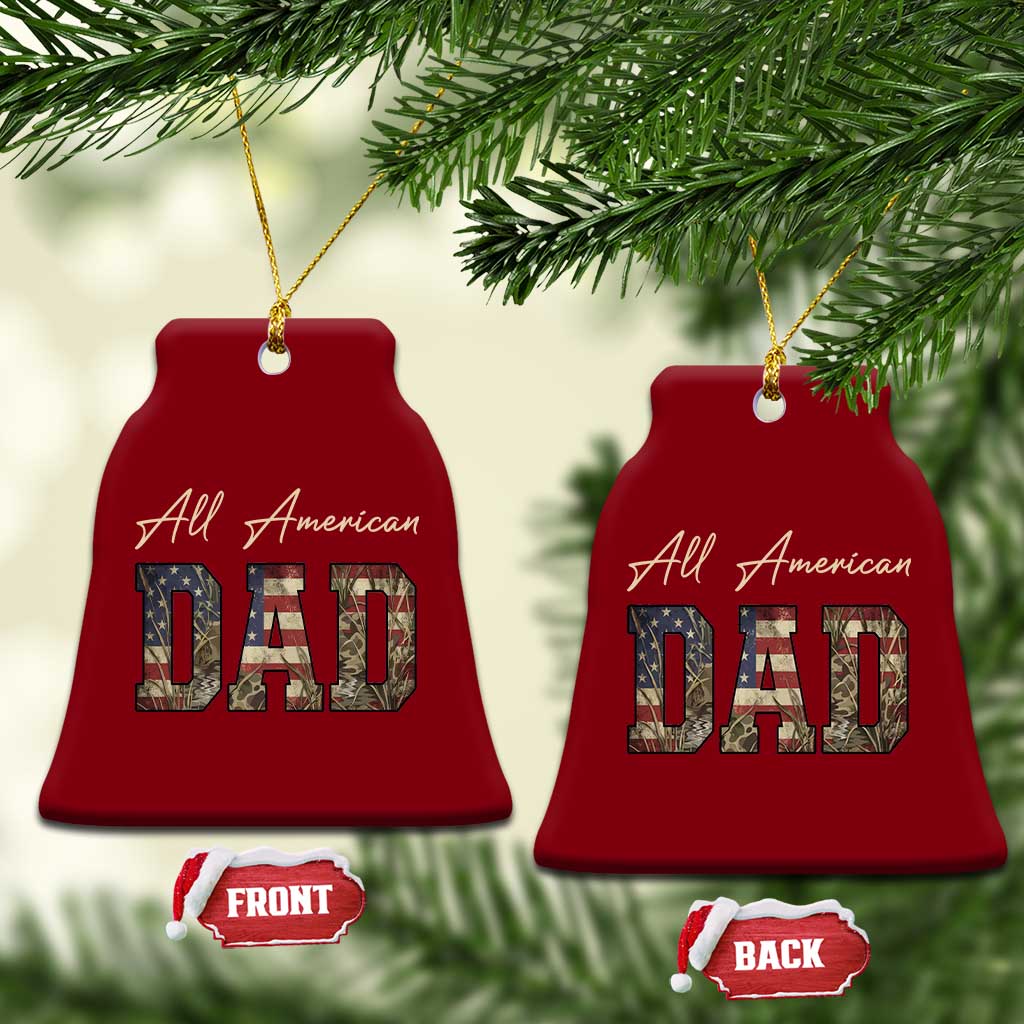 Retro All American Dad Ceramic Ornament 4th of July Father's Day