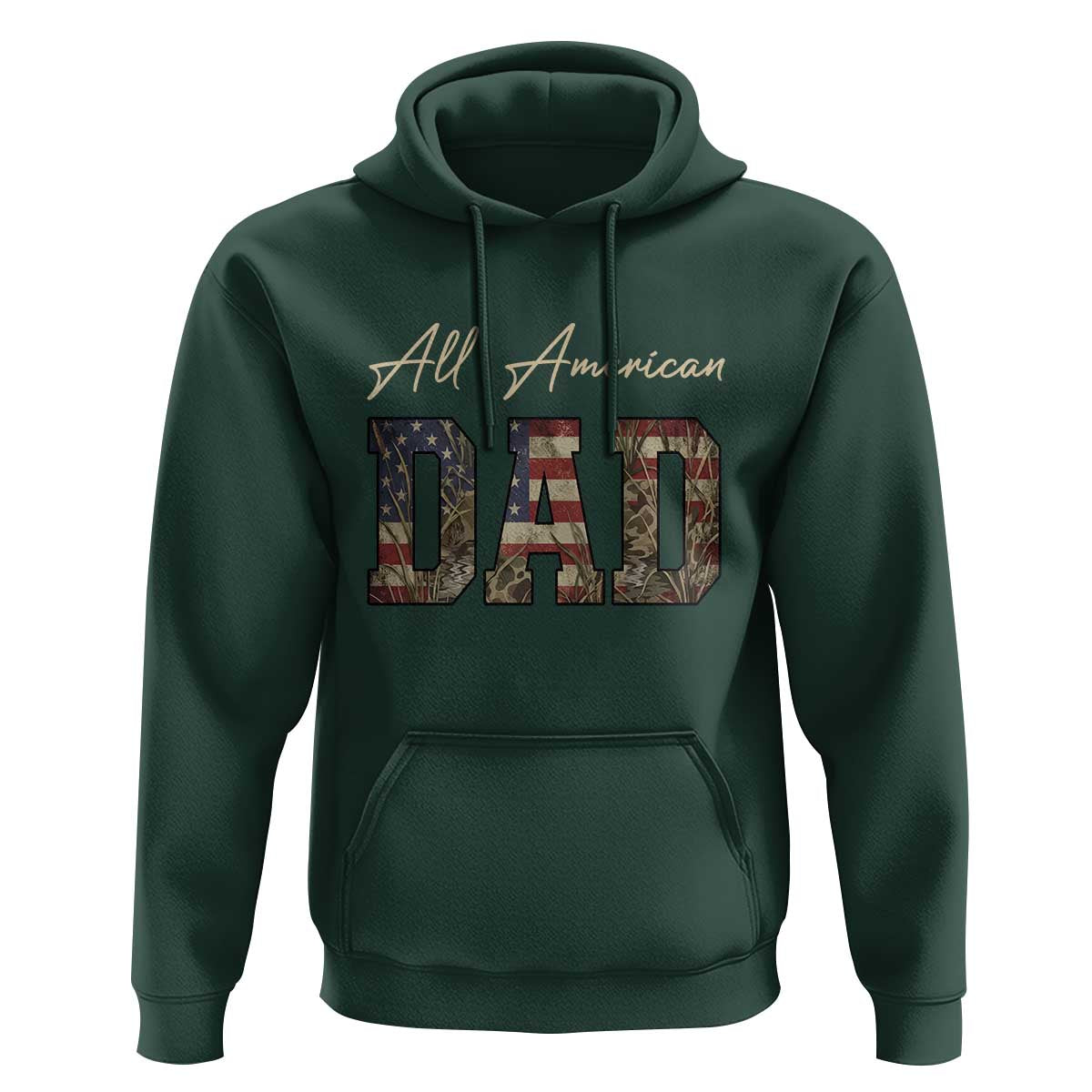 Retro All American Dad Hoodie 4th of July Father's Day