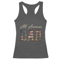 Retro All American Dad Racerback Tank Top 4th of July Father's Day